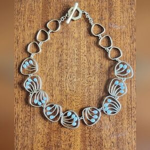 Brooks Brothers matte gold freshwater pearl collar necklace toggle clasp NWT!